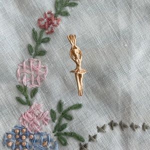 Vintage Rare 14k FM Yellow Gold Ballerina